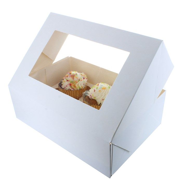CULPITT White 6 Cupcake Window Box