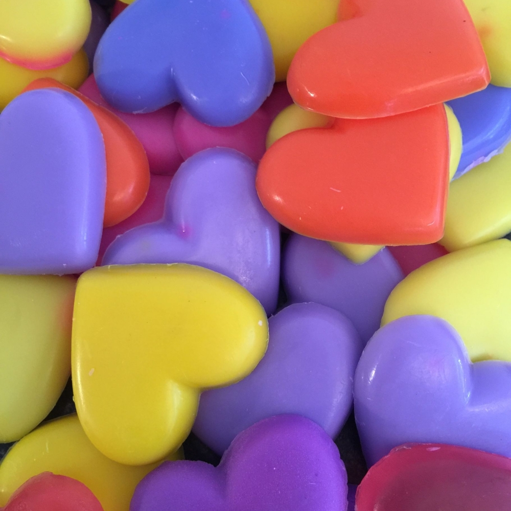 12 x 6 Pack of Mini Heart Soaps - available in any fragrance (colour to com