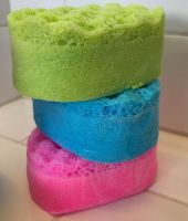 ** 6 x  Individual  SMALL exfoiliating Soap Sponges - Select your Fragrance Choice  