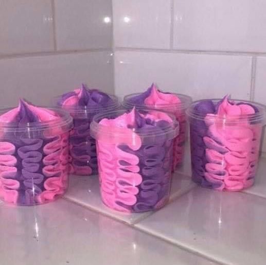 6 x Berry Sorbet Pink and Purple Shower Whips Two Tone