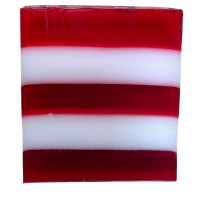 Candy Cane  Christmas Soap Loaf - 14 slices SLS Free