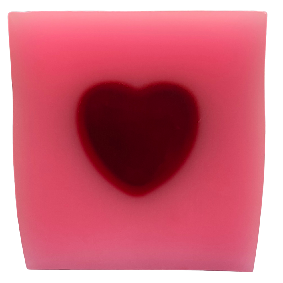 True Love  - Heart Soap Loaf in Pink - 14 slices SLS Free
