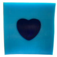 True Blue- Heart Soap Loaf in Blue - 14 slices SLS Free