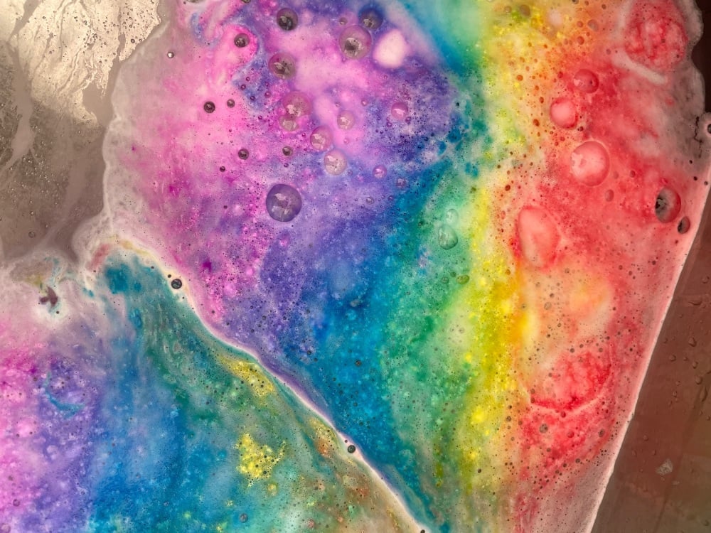 Rainbow Wishes five Colour Foaming Bath Rocks - choose your pack size