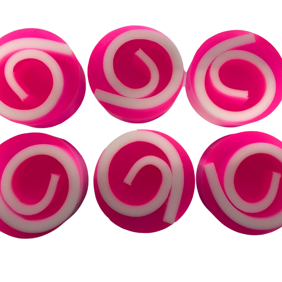 6 x Soap Swirls - In our Velveteen Rose Fragrance