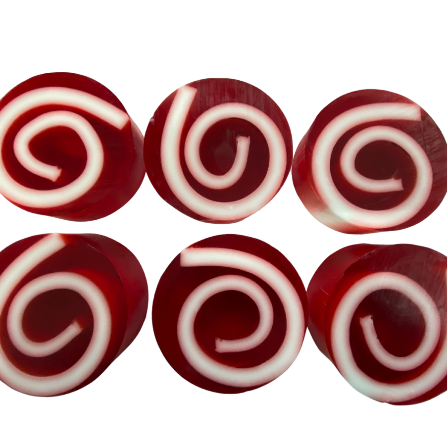 6 x Soap Swirls - In our Rhubarb and Custard Fragrance