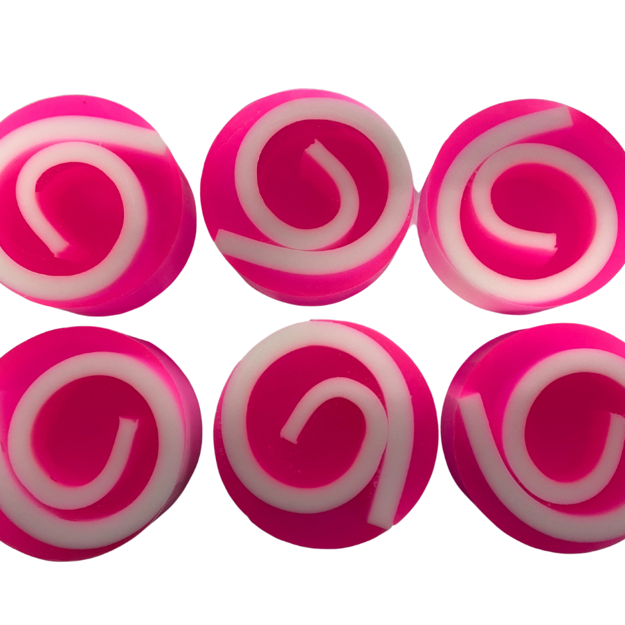 6 x Soap Swirls - In our Rose and Pink Pepper Fragrance