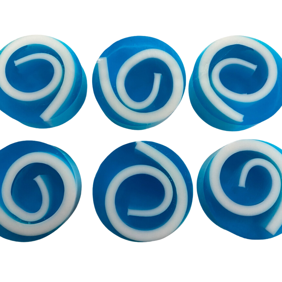 6 x Soap Swirls - In our Blue Lagoon Fragrance