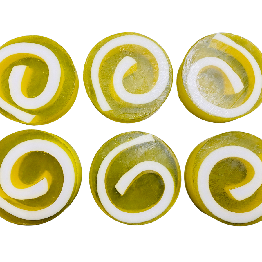 6 x Soap Swirls - In our Pina colada Fragrance
