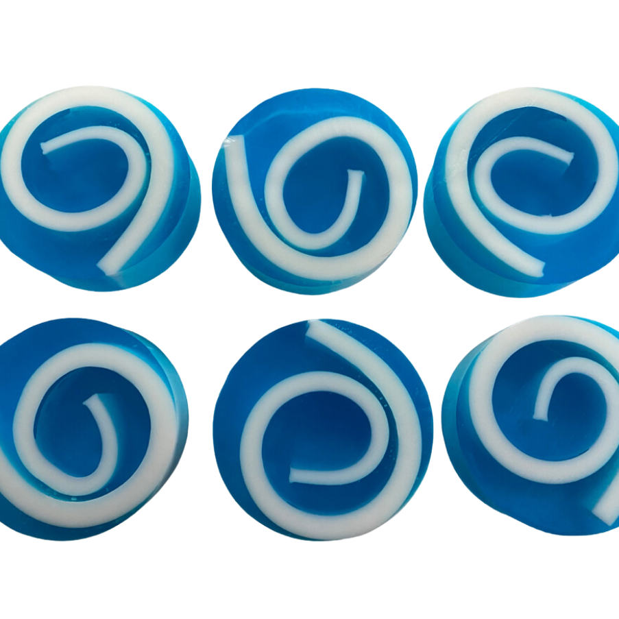 6 x Soap Swirls - In our True Blue Fragrance