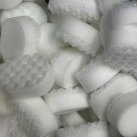 10 x empty mini exfoliating sponges to make your own soap sponges - in white