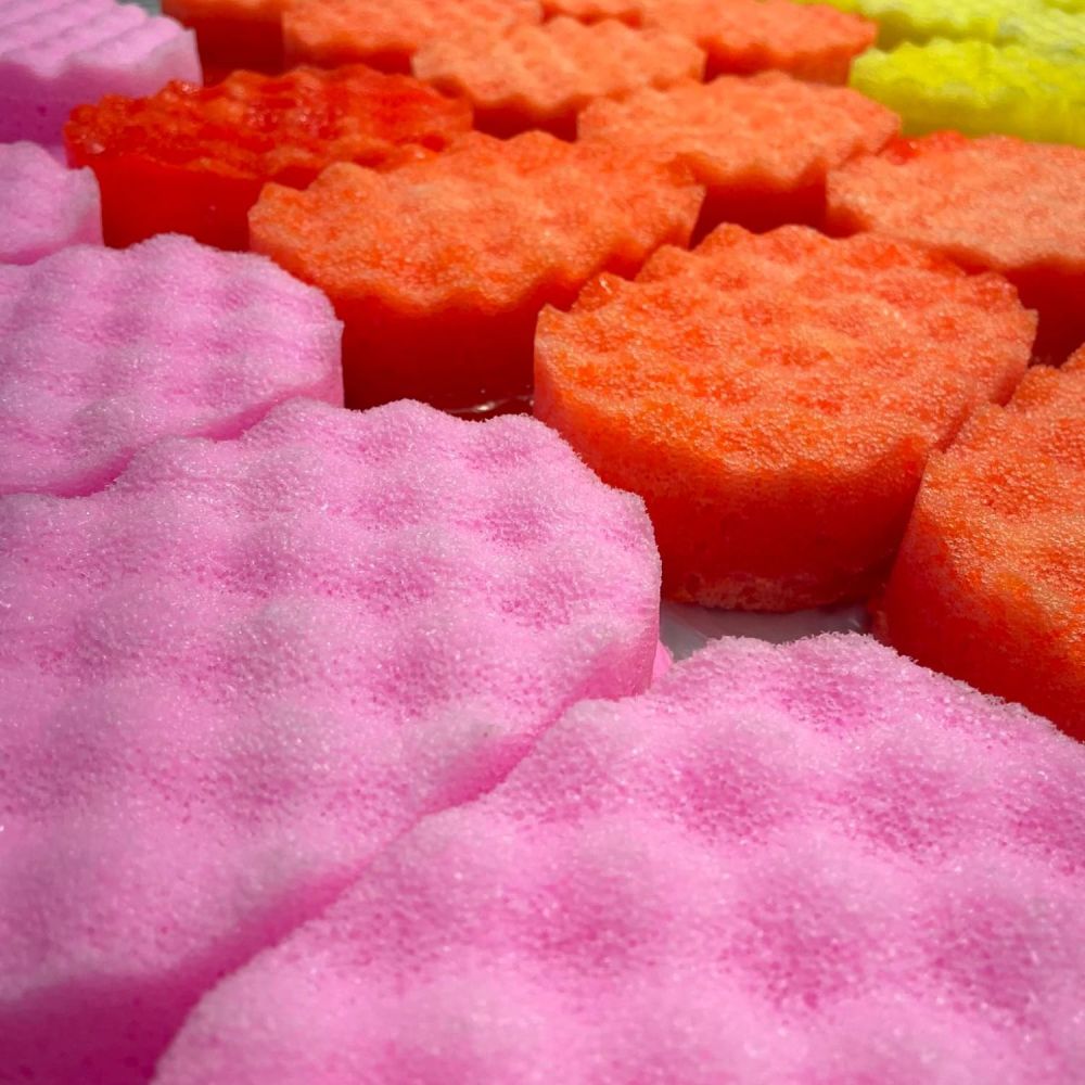 50 x Random Regular Fragrance Range Individual Soap Sponges