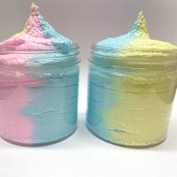 6 x LARGE Sugar Scrub in our new Black Lid Luxurious Tub in Rainbow Kisses