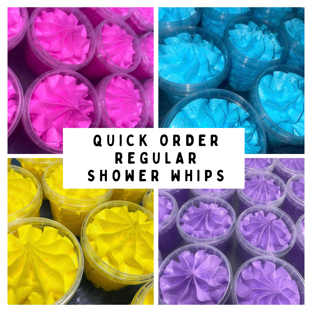 * Quick order * 6 x Shower Whips in your choice of fragrance