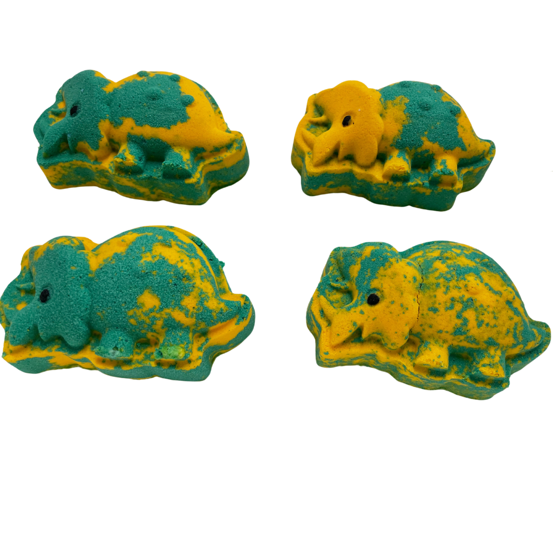 6 x Terence the Triceratops Dinosaur Bath Bombs