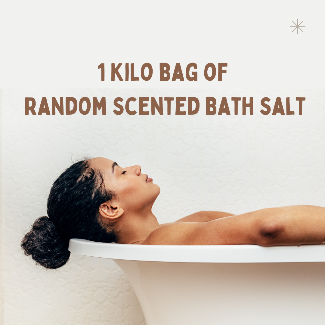 1 x kilo bag of bath salt in a random scent