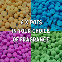 6 x  pots of Mini Fizzing Bath Pearl Bombs in your choice of fragrance