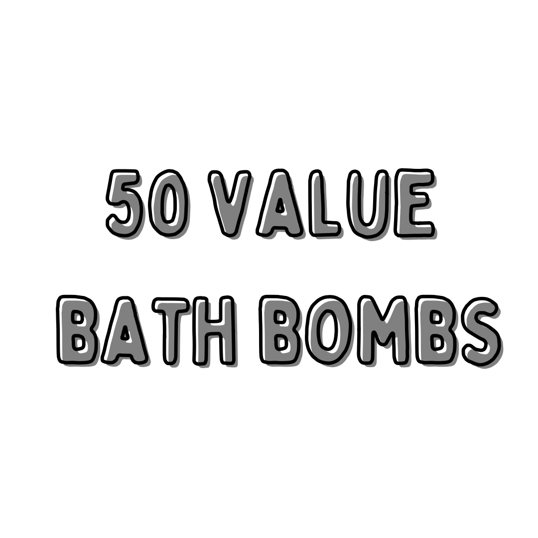 ** New** 50 x Value Bath Bombs in mixed 130g bomb