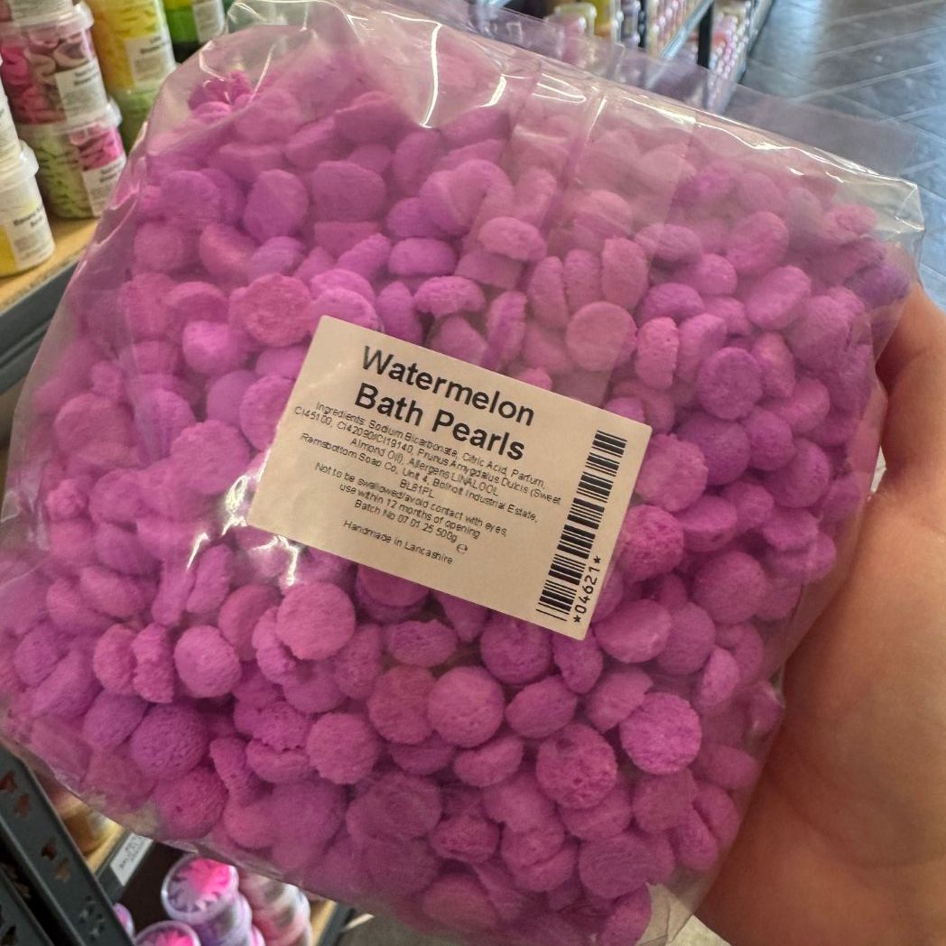 Mini pearl bath bombs 500g bag in Watermelon