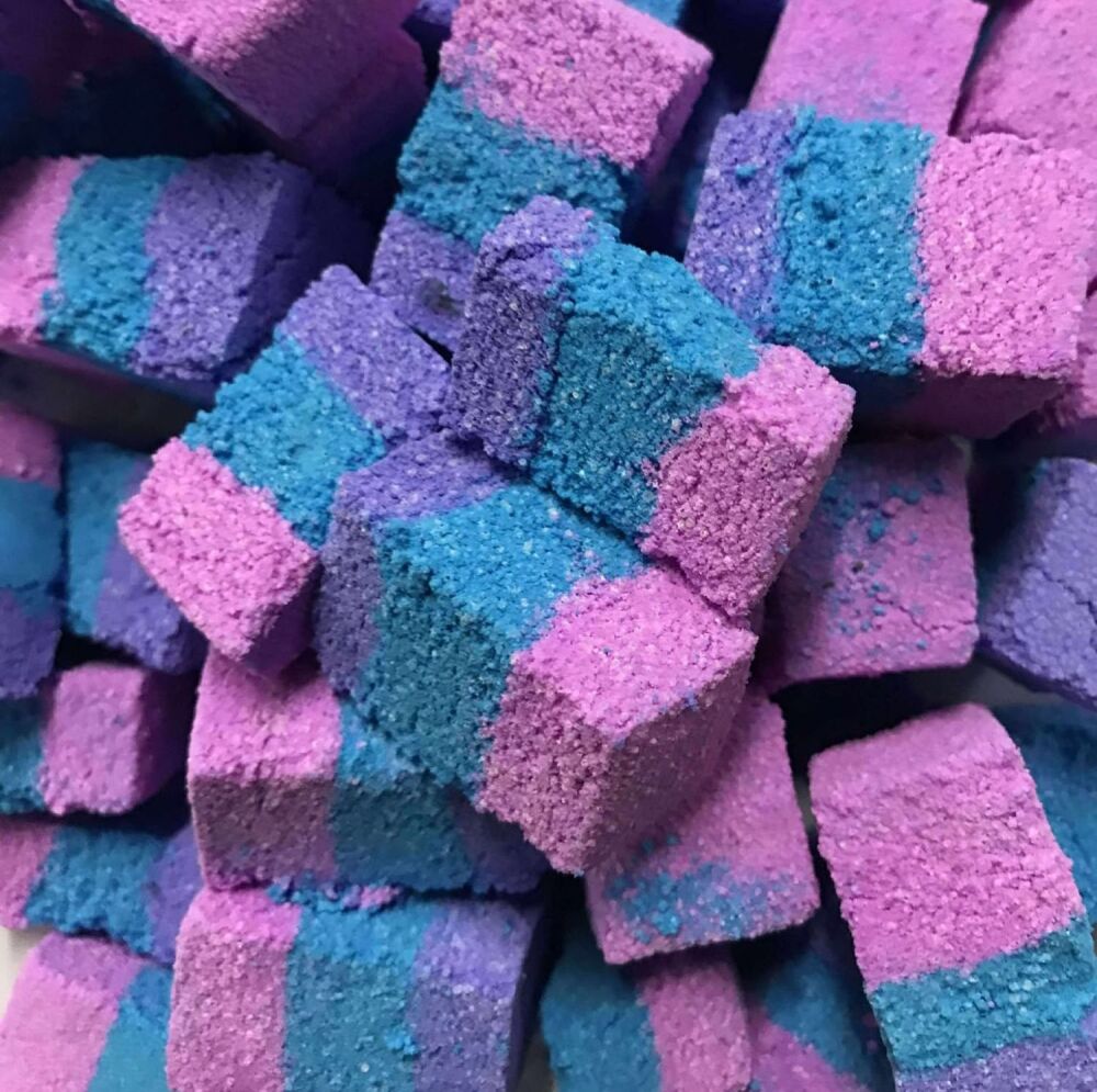 Unicorn Kisses Three Colour Foaming Bath Rocks - choose your pack size