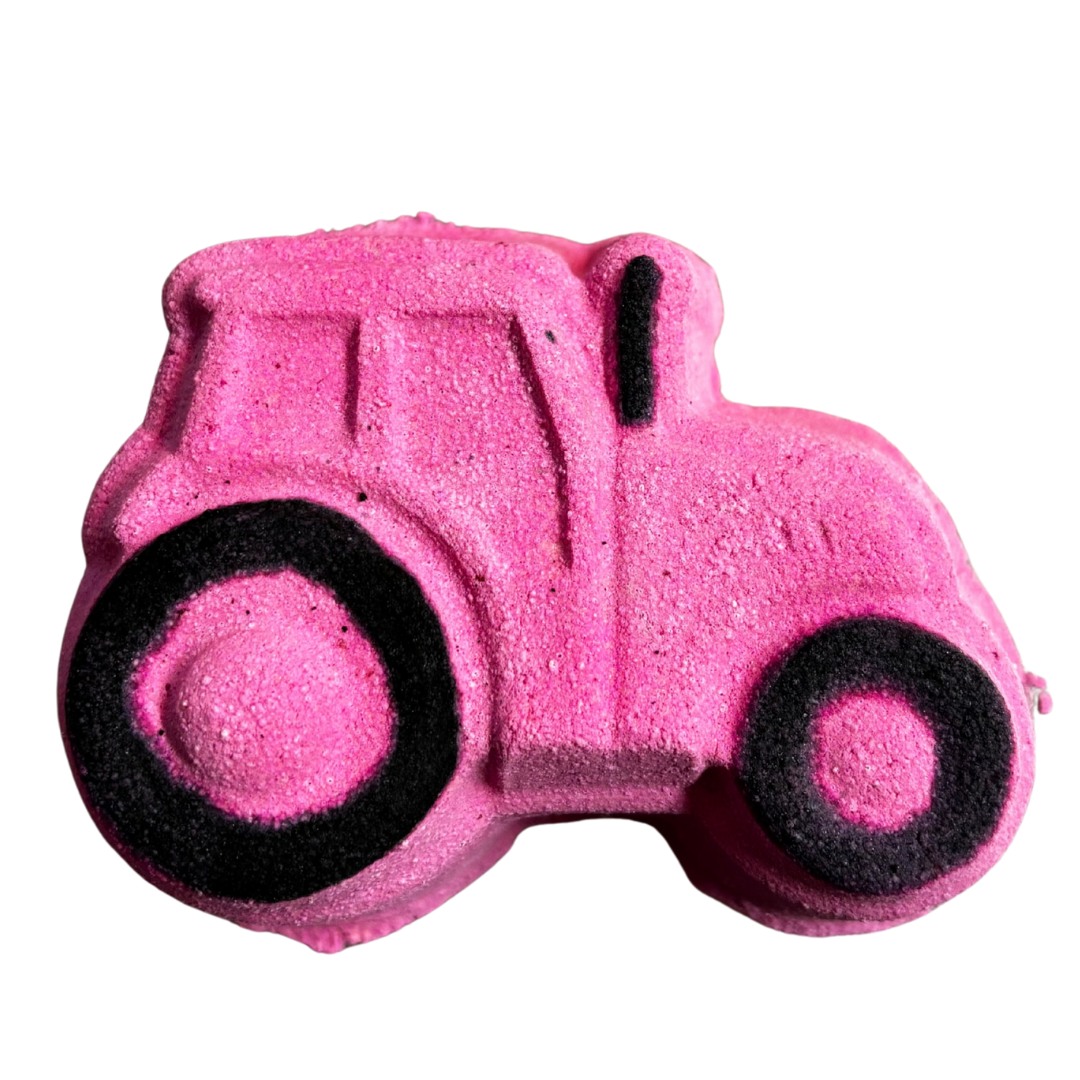 6 x Red Tractor Bath Bombs in Cherry Fragrance