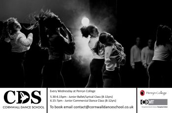 PENRYN COLLEGE - Wednesday - Junior Lyrical/Ballet Class - 5.30-6.15pm - 8-12yrs