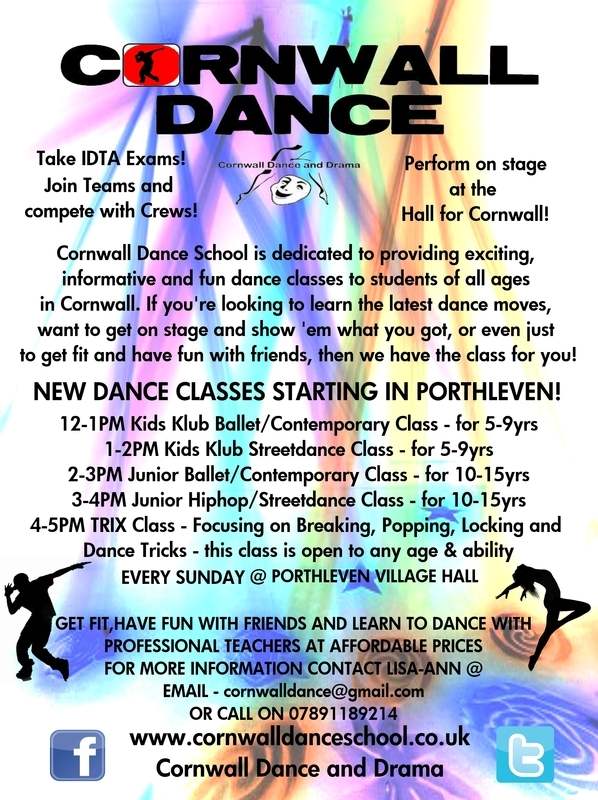 Porthleven Dance class Streetdance Contemporary Ballet