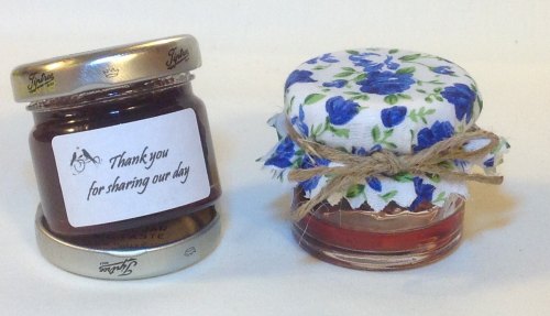 50 x ROYAL BLUE ROSE  includes bands and twine and jar labels