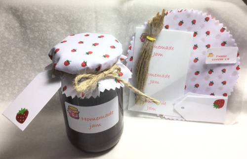 stawberry print pack includes labels & bands x 12
