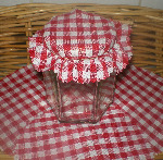 36 x red gingham fabric 