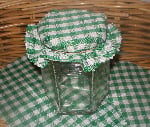 green gingham fabric x 36