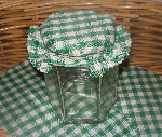 green gingham fabric x12
