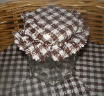 brown gingham fabric x12