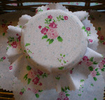 white cottage rose fabric x 12