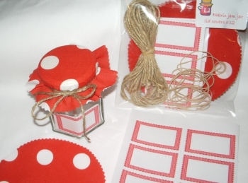 giant red and white polka dots fabric x 12