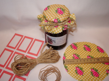 6 x Rose gingham + labels & twine  buy 3 packs get one free
