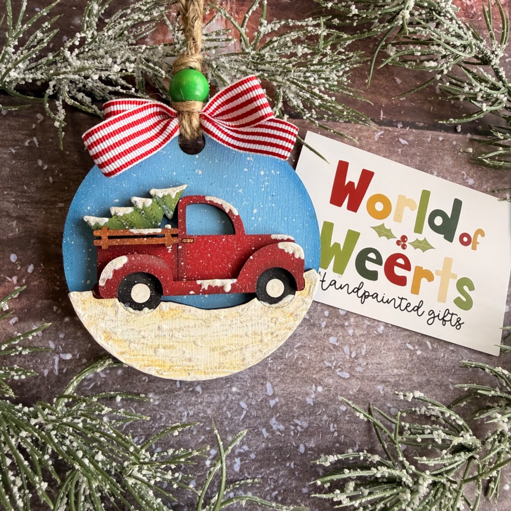 Christmas truck 3D hanger