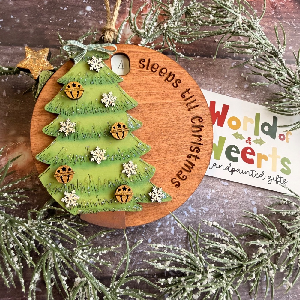 Sleeps Till Christmas countdown ornament