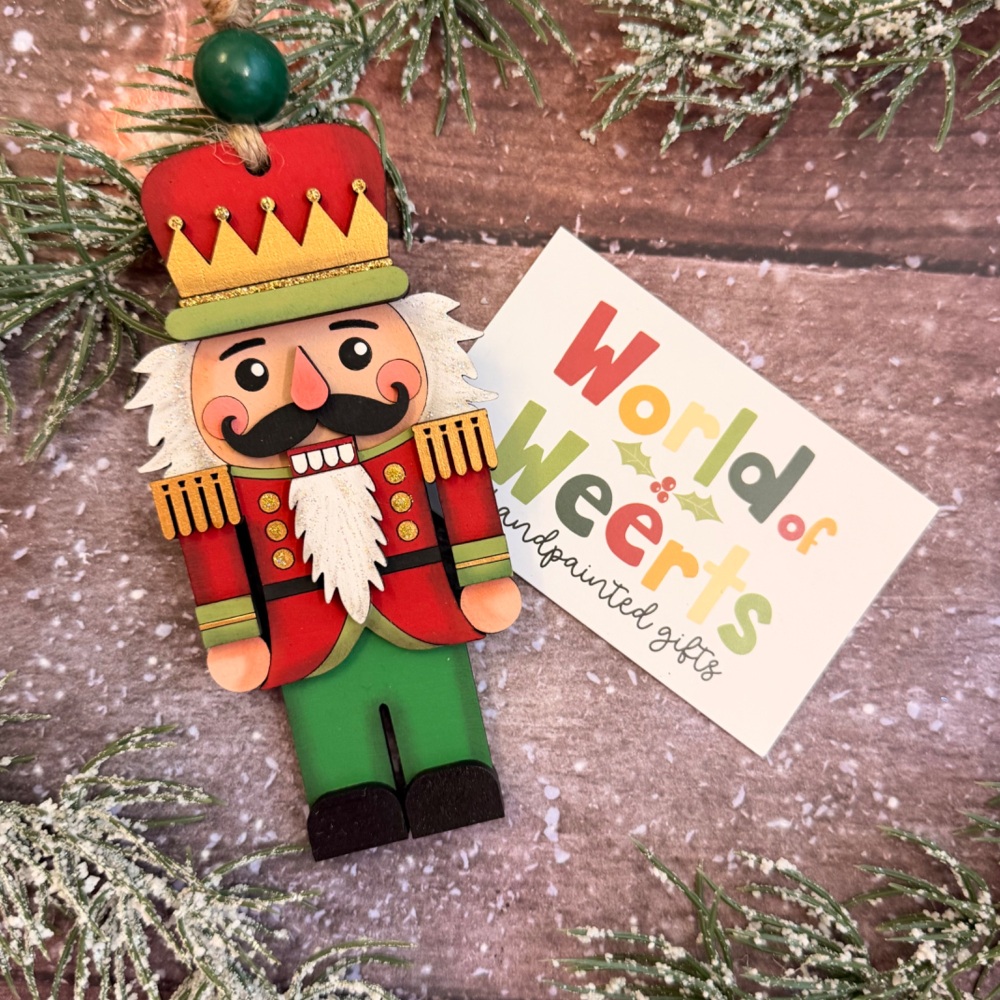 Red green and gold nutcracker