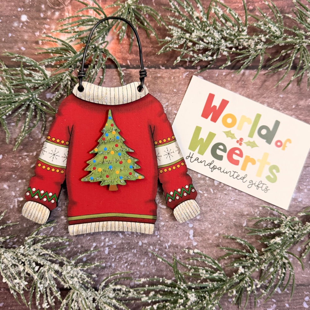 Christmas sweater ornament