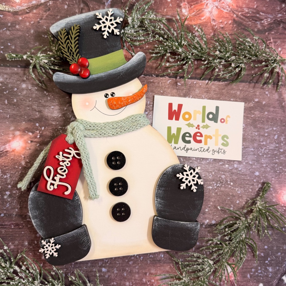 Chunky large Frosty the Snowman shelf sitter.