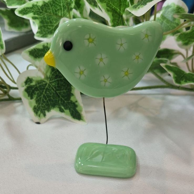 Fused Glass Freestanding Birds