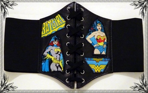 Superhero DC Comics Bat Girl & Wonder Woman Waist Belt Cinche: