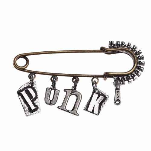 Punk, Gothic, 'Not Dead-Pin', Pewter Kilt Pin, by Alchemy Gothic
