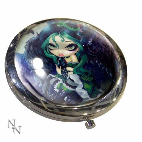 Gothic Angel, Perched & Sat & Nothing More Compact Mirror, Handbag Mirror B
