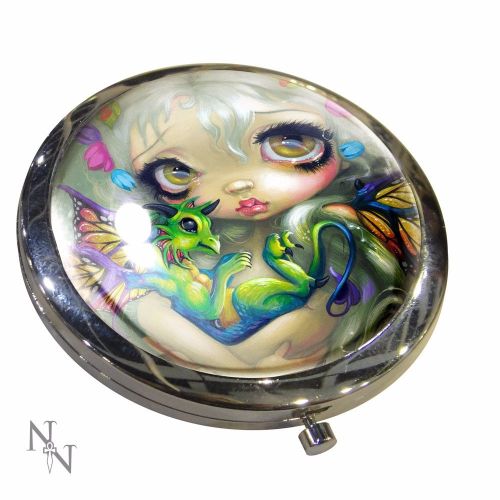 Dragon Fantasy, Darling Dragonling Compact Mirror, Handbag Mirror by Nemesi