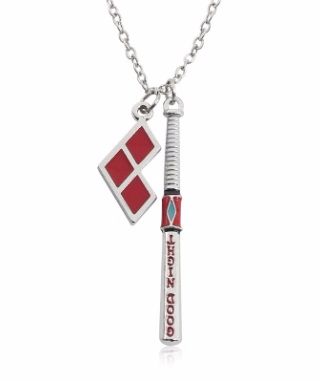 Harley Quinn, Suicide Squad, 'Good Night' Baseball Bat Pendant Necklace
