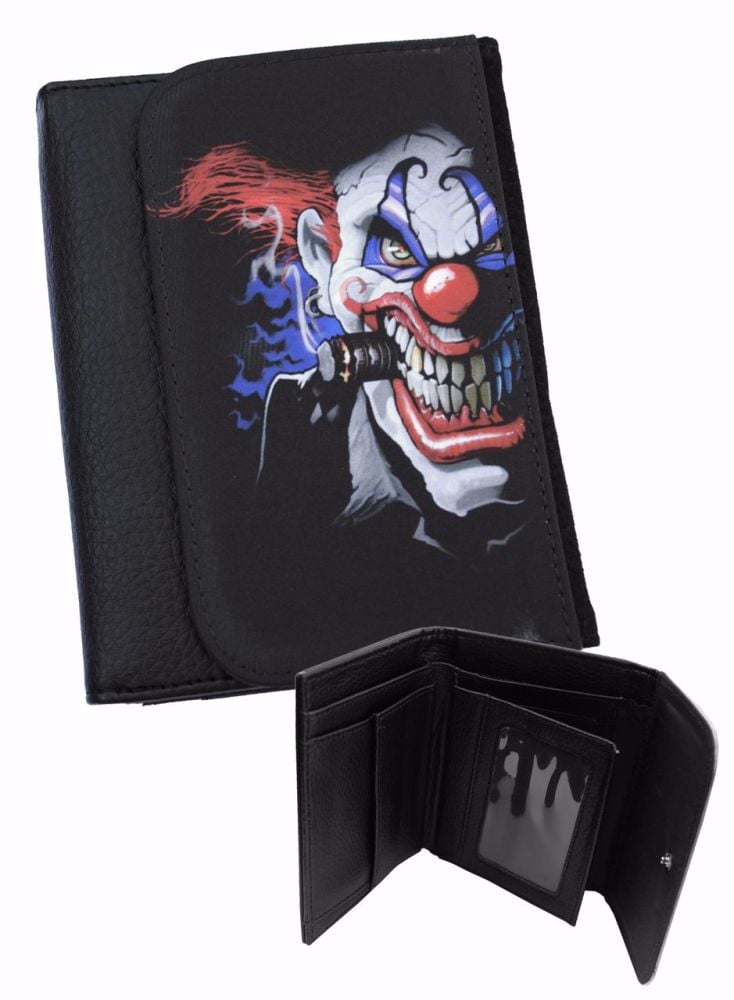 Film & TV Evil Clown Horror Gothic Wallet by Darkside