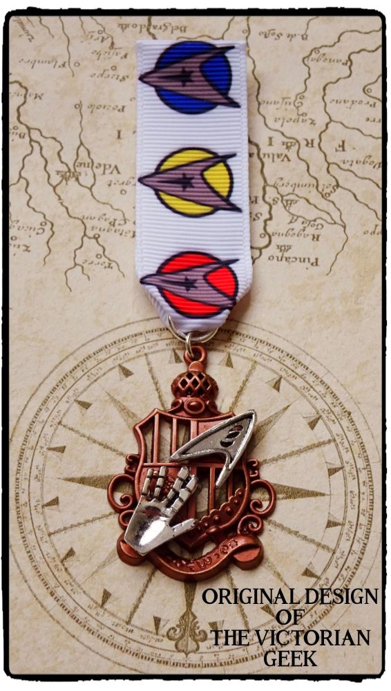Steampunk, Star Trek, Science, Spock Inspired Handmade Medal