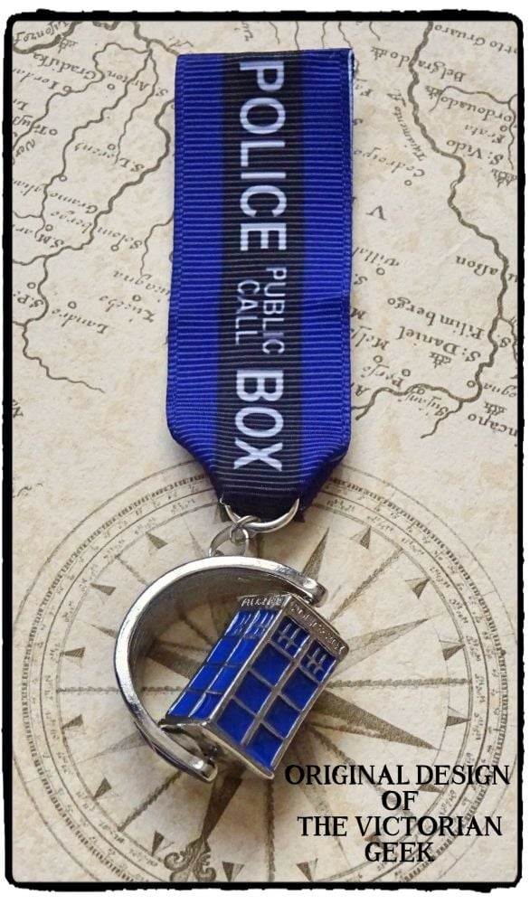 Steampunk, Doctor Who, Tardis Inspired Military Medal